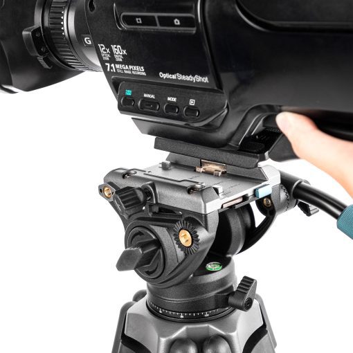 DV-3A Pro Heavy-Duty Fluid head video tripod - Image 12