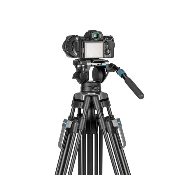 DV-3A Pro Heavy-Duty Fluid head video tripod - Image 18